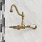 Kingston Brass Wall Mount Bridge Kitchen Faucet, Antique Brass KS1243WLL - alternate 2